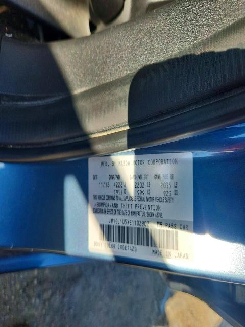 2014 Mazda 6 მანქანა იყიდება აუქციონზე, vin: JM1GJ1U5XE1102902, აუქციონის ნომერი: 58498586