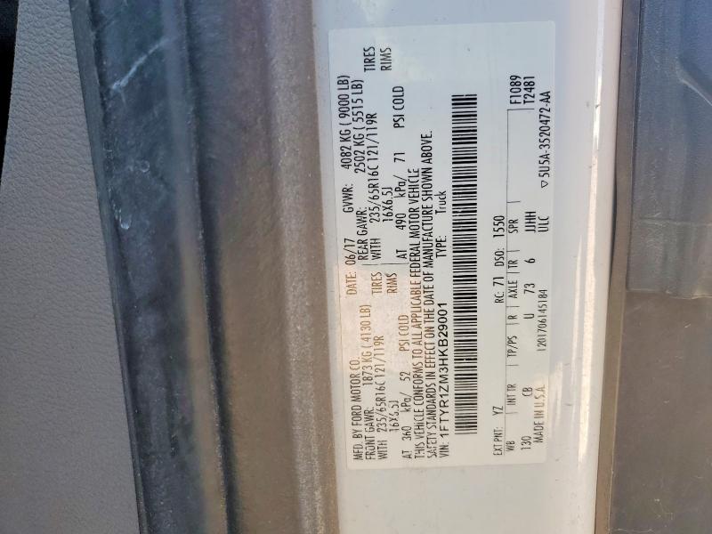 2017 Ford Transit მანქანა იყიდება აუქციონზე, vin: 1FTYR1ZM3HKB29001, აუქციონის ნომერი: 56327246