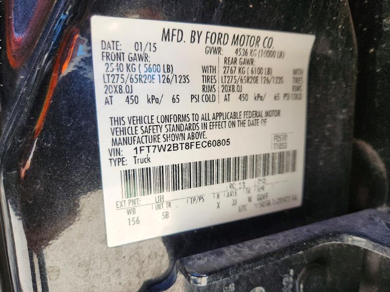 Продаж на аукціоні авто 2015 Ford F250, vin: 1FT7W2BT8FEC60805, номер лоту: 57223876