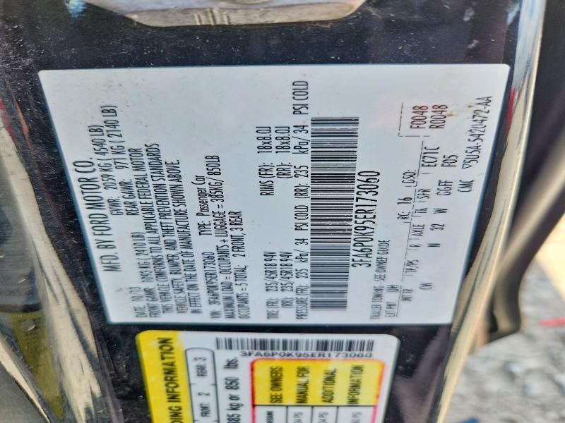 Aukcja sprzedaży 2014 Ford Fusion, vin: 3FA6P0K95ER173060, numer aukcji: 58819306