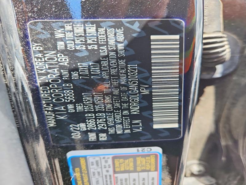 57837726 :رقم المزاد ، KNDRGDLG4N5103211 vin ، 2022 Kia Sorento مزاد بيع