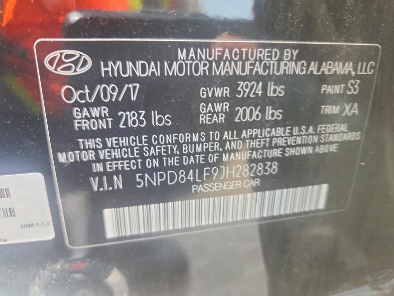 Продажа на аукционе авто 2018 Hyundai Elantra, vin: 5NPD84LF9JH282838, номер лота: 56281506