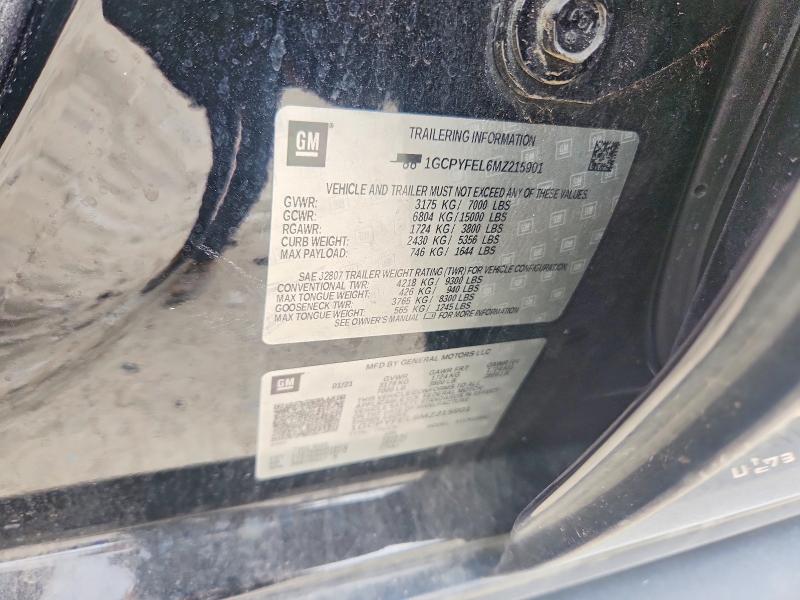 55721226 :رقم المزاد ، 1GCPYFEL6MZ215901 vin ، 2021 Chevrolet Silverado مزاد بيع