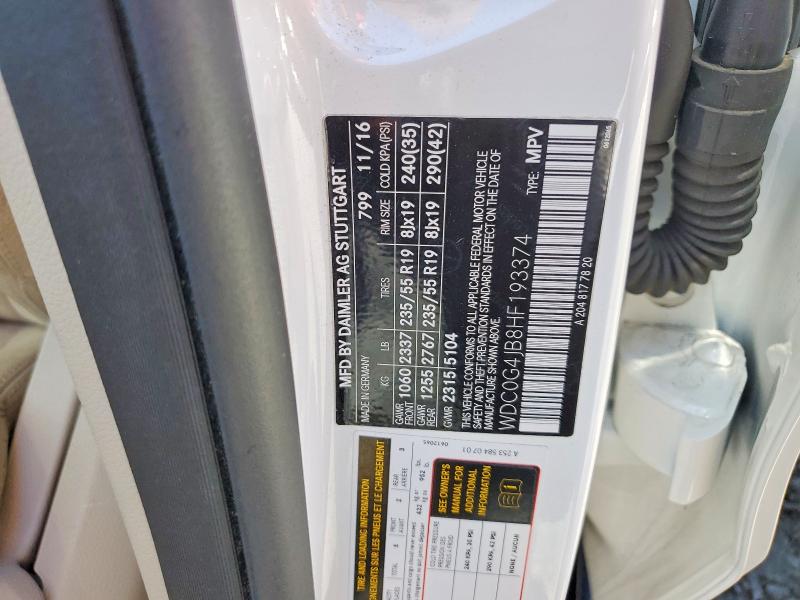 57227406 :رقم المزاد ، WDC0G4JB8HF193374 vin ، 2017 Mercedes-benz Glc مزاد بيع