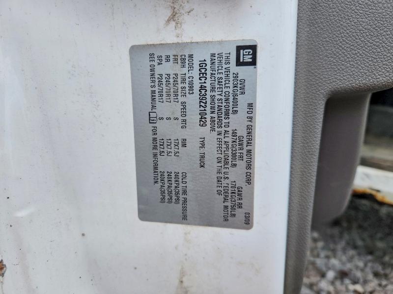 56757256 :رقم المزاد ، 1GCEC14C39Z210429 vin ، 2009 Chevrolet Silverado مزاد بيع