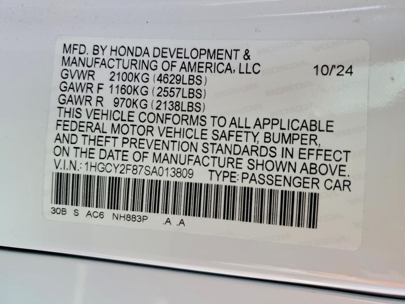 Продаж на аукціоні авто 2025 Honda Accord, vin: 1HGCY2F87SA013809, номер лоту: 55471006