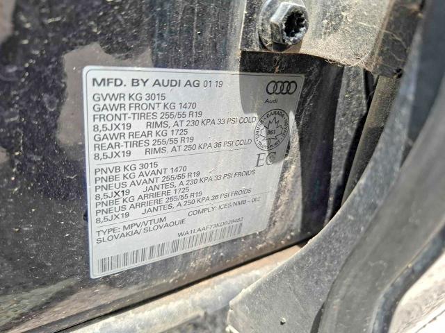 Aukcja sprzedaży 2019 Audi Q7, vin: WA1LAAF73KD028482, numer aukcji: 57753046