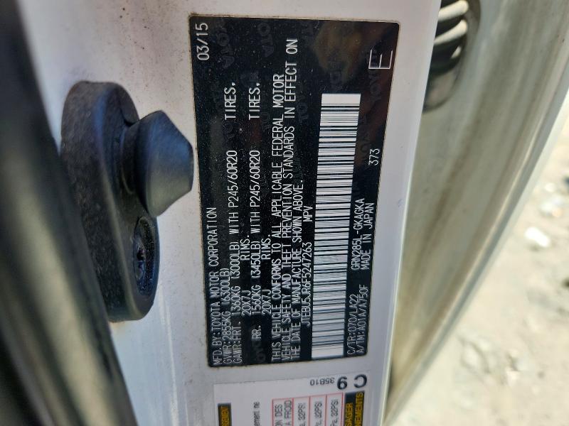 Aukcja sprzedaży 2015 Toyota 4runner, vin: JTEBU5JR6F5247263, numer aukcji: 55893456