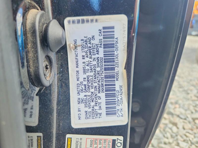 56367496 :رقم المزاد ، 1NXBR32E75Z550302 vin ، 2005 Toyota Corolla مزاد بيع
