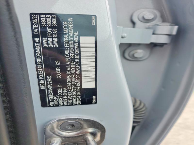 57502786 :رقم المزاد ، YSMEG3KA2PL123823 vin ، 2023 Polestar 2 مزاد بيع