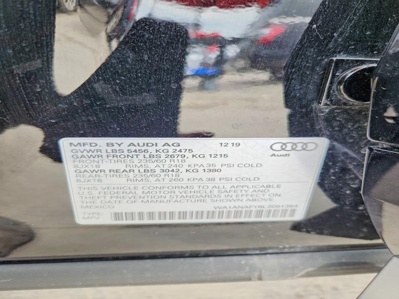 Aukcja sprzedaży 2020 Audi Q5, vin: WA1ANAFY8L2051354, numer aukcji: 56812356