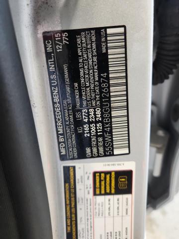 Aukcja sprzedaży 2016 Mercedes-benz C, vin: 55SWF4KB8GU126874, numer aukcji: 58069066