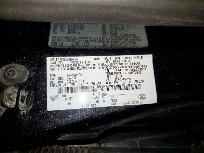 Aukcja sprzedaży 2015 Ford Focus, vin: 1FADP3K21FL308031, numer aukcji: 57879836