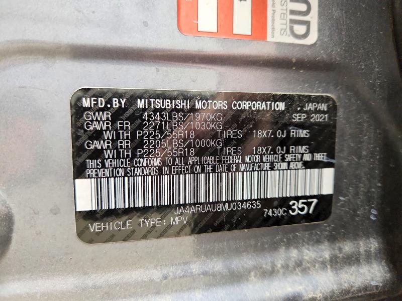 Продаж на аукціоні авто 2021 Mitsubishi Outlander Sport, vin: JA4ARUAU8MU034635, номер лоту: 57979426