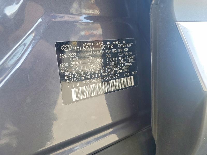 55782026 :رقم المزاد ، KM8S6DA27PU070723 vin ، 2023 Hyundai Santa Fe مزاد بيع