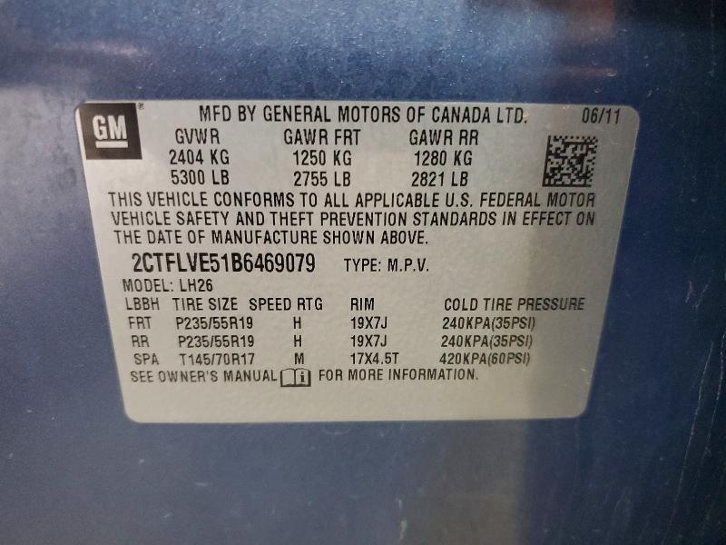 Aukcja sprzedaży 2011 Gmc Terrain, vin: 2CTFLVE51B6469079, numer aukcji: 58772496