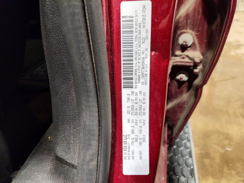 55580066 :رقم المزاد ، 1C6SRFFT8KN594160 vin ، 2019 Ram 1500 مزاد بيع