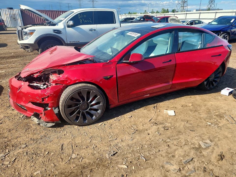 56839166 :رقم المزاد ، 5YJ3E1EC1PF397575 vin ، 2023 Tesla Model 3 مزاد بيع