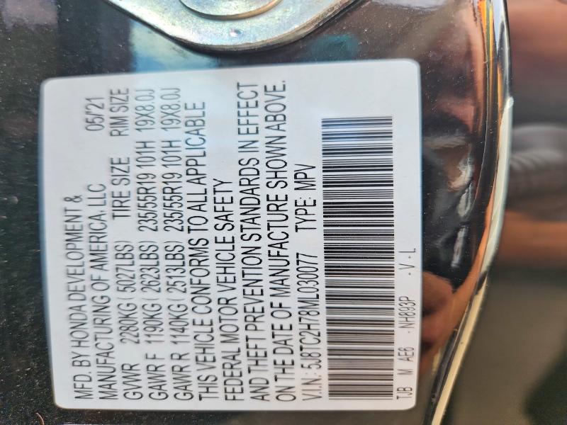 Aukcja sprzedaży 2021 Acura Rdx, vin: 5J8TC2H78ML030077, numer aukcji: 57324936