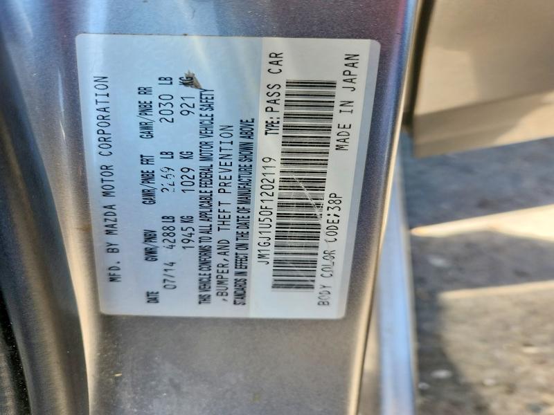 56190066 :رقم المزاد ، JM1GJ1U50F1202119 vin ، 2015 Mazda 6 مزاد بيع