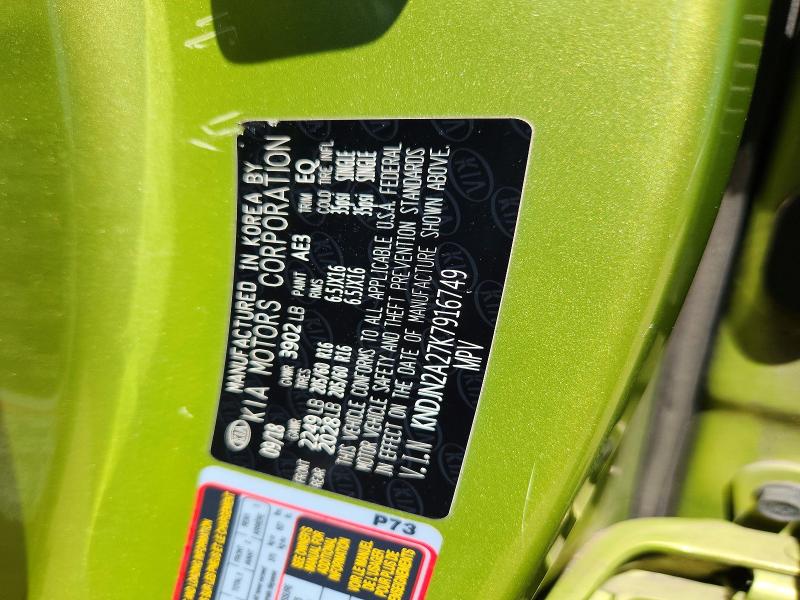 Aukcja sprzedaży 2019 Kia Soul, vin: KNDJN2A27K7916749, numer aukcji: 55948786