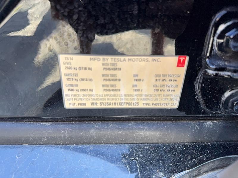 Продажа на аукционе авто 2014 Tesla Model S, vin: 5YJSA1H1XEFP66125, номер лота: 59369616