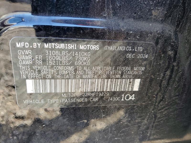 Продаж на аукціоні авто 2024 Mitsubishi Mirage, vin: ML32FUFJ2RHF19229, номер лоту: 58410796