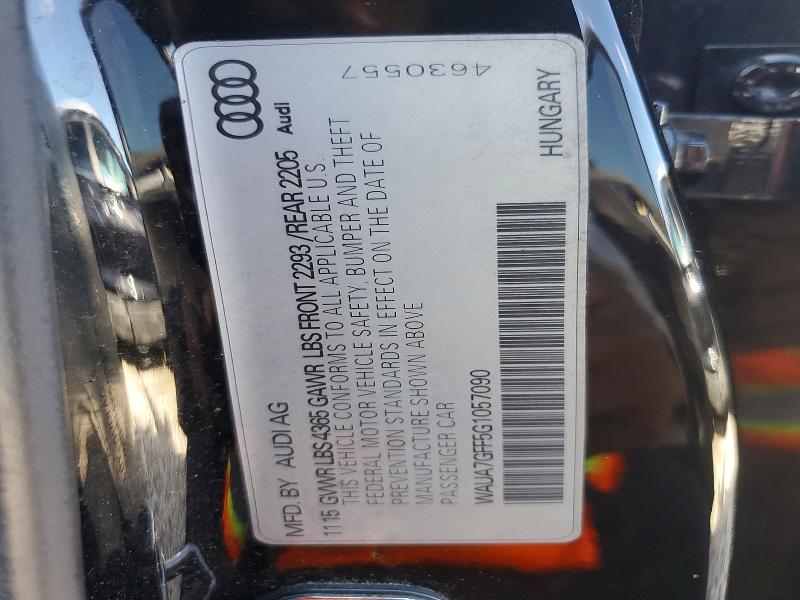 85974095 :رقم المزاد ، WAUA7GFF5G1057090 vin ، 2016 Audi A3 مزاد بيع