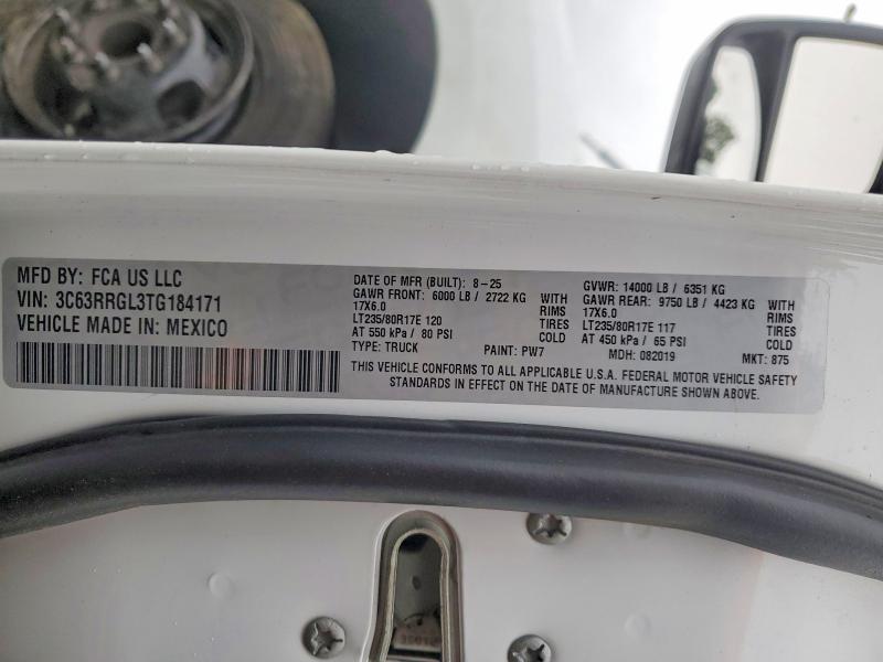 57222916 :رقم المزاد ، 3C63RRGL3TG184171 vin ، 2026 Ram 3500 مزاد بيع