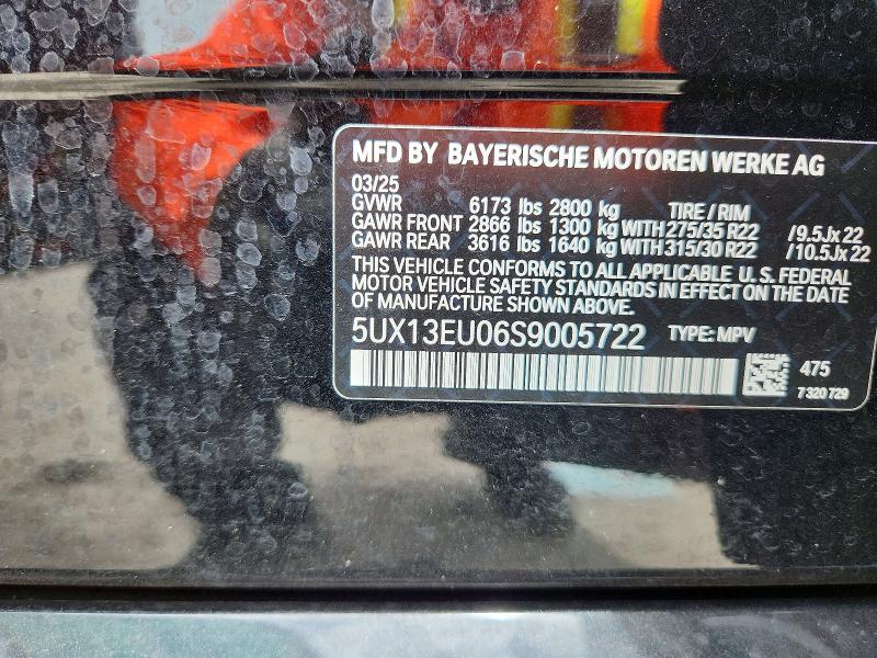 Aukcja sprzedaży 2025 Bmw X5, vin: 5UX13EU06S9005722, numer aukcji: 55458886