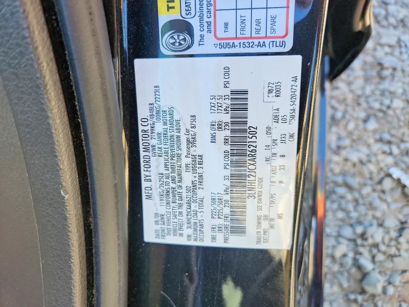 55848376 :رقم المزاد ، 3LNHL2JCXAR621502 vin ، 2010 Lincoln Mkz مزاد بيع