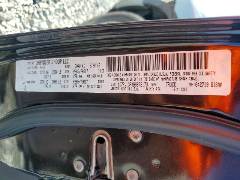 Продажа на аукционе авто 2011 Dodge Ram 1500, vin: 1D7RV1GP4BS672173, номер лота: 56370466