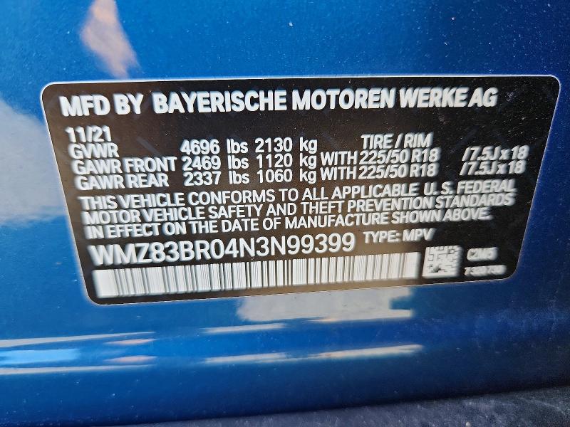 Продажа на аукционе авто 2022 Mini Cooper, vin: WMZ83BR04N3N99399, номер лота: 58971716