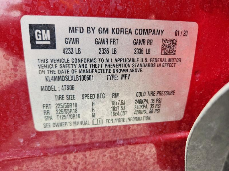 Продажа на аукционе авто 2020 Buick Encore Gx, vin: KL4MMDSLXLB100601, номер лота: 58899946