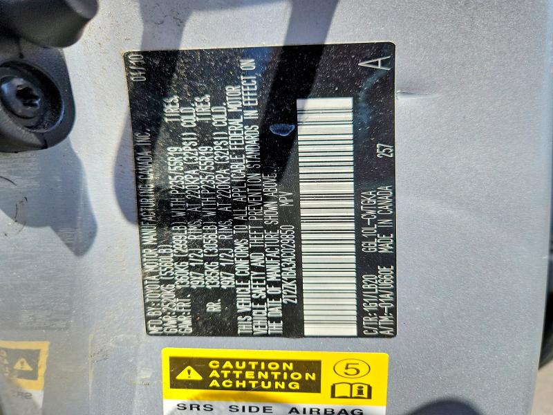 Aukcja sprzedaży 2010 Lexus Rx, vin: 2T2ZK1BA3AC029850, numer aukcji: 55392906