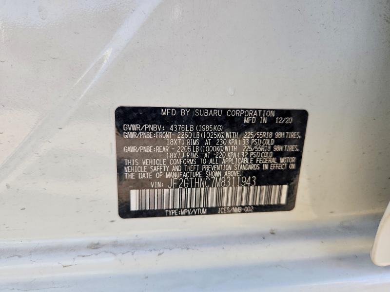 Продажа на аукционе авто 2021 Subaru Crosstrek, vin: JF2GTHNC7M8311943, номер лота: 58325606
