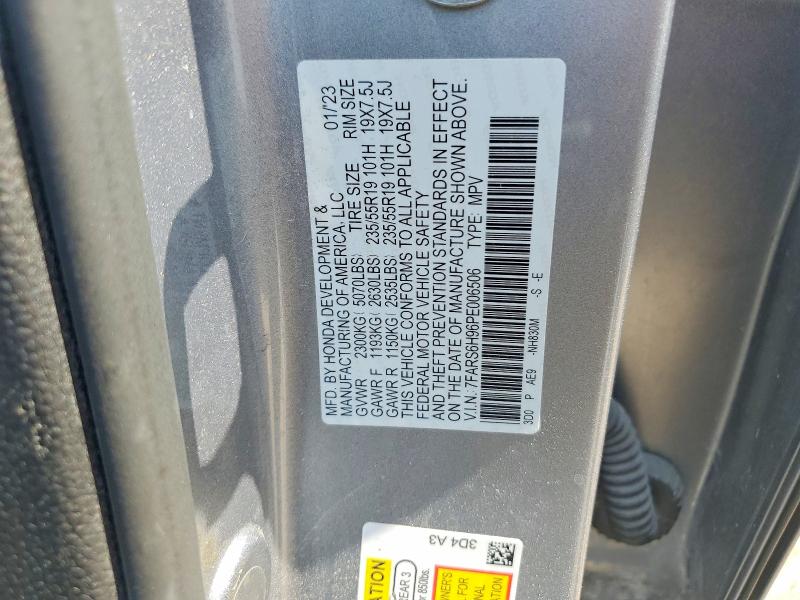 Продаж на аукціоні авто 2023 Honda Cr-v, vin: 7FARS6H96PE006506, номер лоту: 58848236