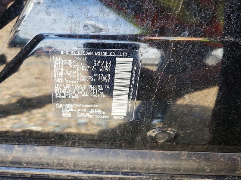 56678786 :رقم المزاد ، JN8AZ2NF0J9660611 vin ، 2018 Infiniti Qx80 مزاد بيع