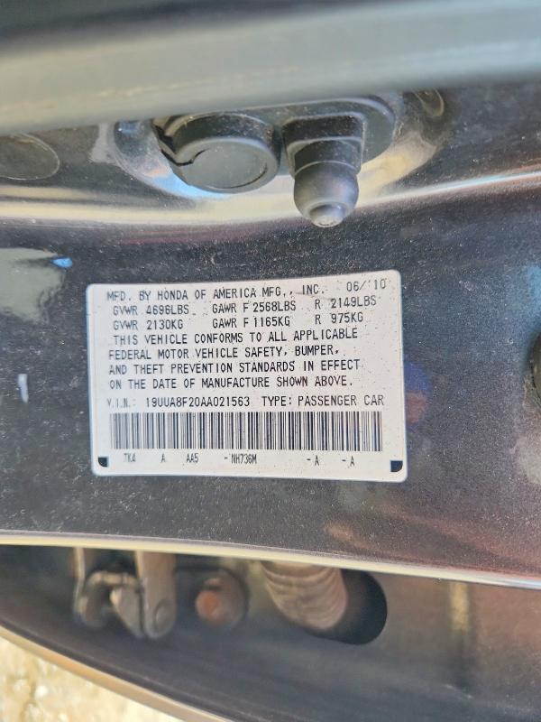56188406 :رقم المزاد ، 19UUA8F20AA021563 vin ، 2010 Acura Tl مزاد بيع