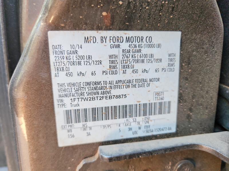 Aukcja sprzedaży 2015 Ford F250, vin: 1FT7W2BT2FEB78875, numer aukcji: 56436136