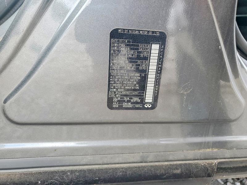 Aukcja sprzedaży 2019 Infiniti Qx50, vin: 3PCAJ5M39KF116997, numer aukcji: 58313096