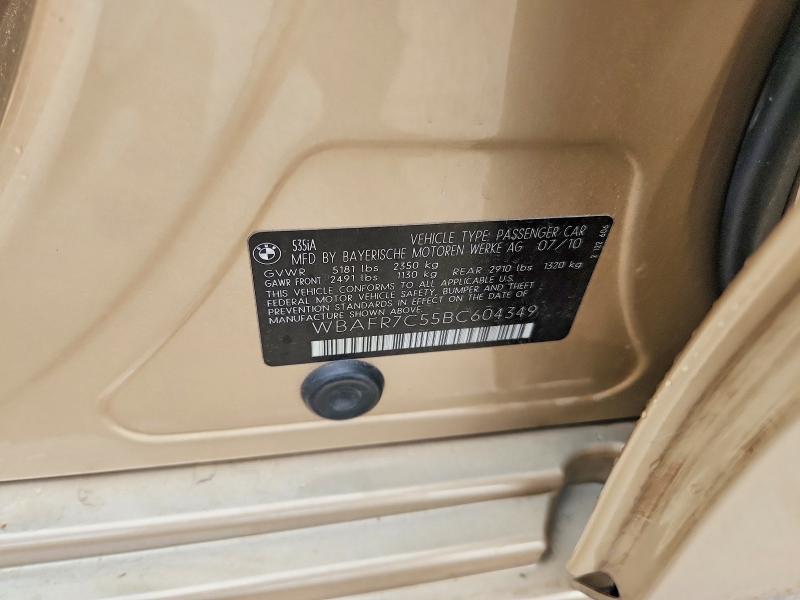 Продаж на аукціоні авто 2011 Bmw 535, vin: WBAFR7C55BC604349, номер лоту: 57828806