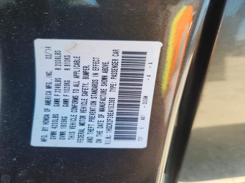 55313536 :رقم المزاد ، 1HGCR2F36EA153369 vin ، 2014 Honda Accord مزاد بيع