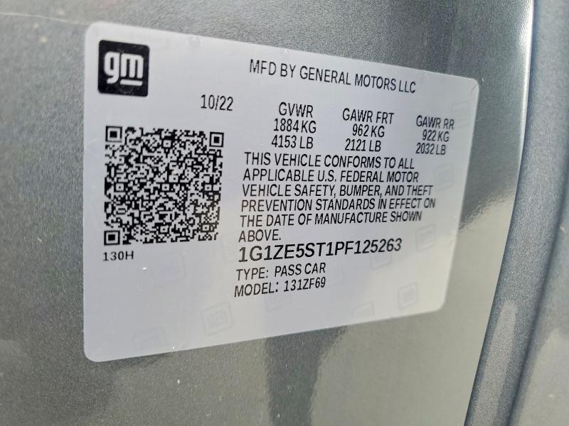 Продаж на аукціоні авто 2023 Chevrolet Malibu, vin: 1G1ZE5ST1PF125263, номер лоту: 57043536