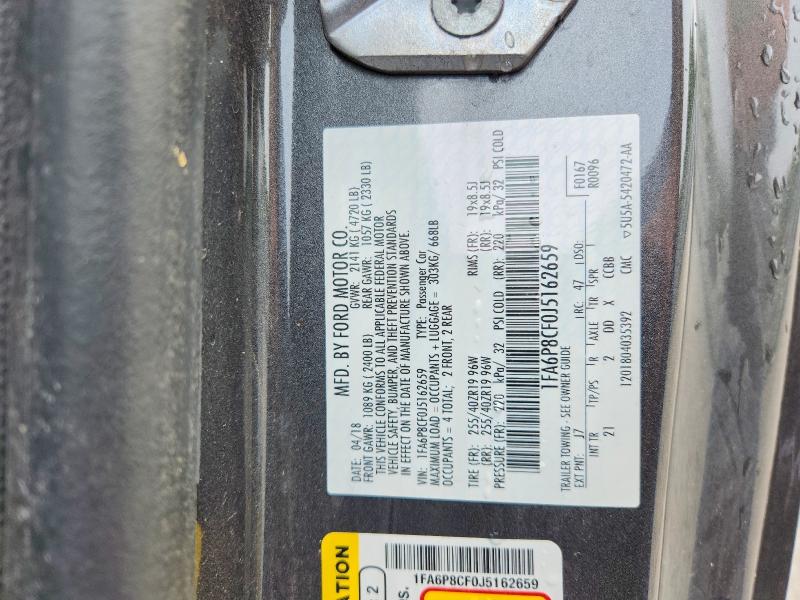 Продаж на аукціоні авто 2018 Ford Mustang, vin: 1FA6P8CF0J5162659, номер лоту: 58196016