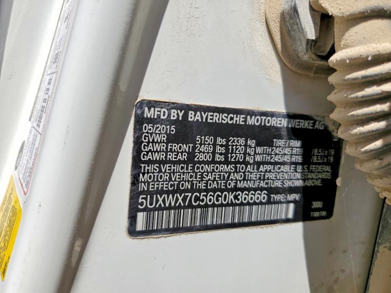 Aukcja sprzedaży 2016 Bmw X3, vin: 5UXWX7C56G0K36666, numer aukcji: 58286786