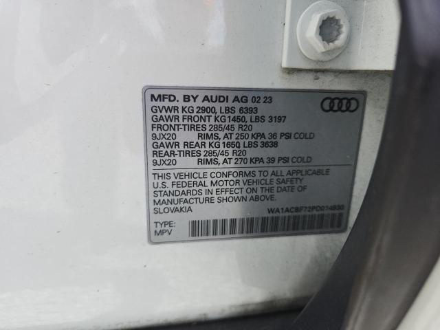 Продажа на аукционе авто 2023 Audi Q7, vin: WA1ACBF72PD014930, номер лота: 57012556
