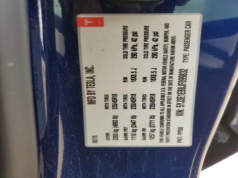 Продажа на аукционе авто 2018 Tesla Mdl 3, vin: 5YJ3E1EB8JF099832, номер лота: 56812336