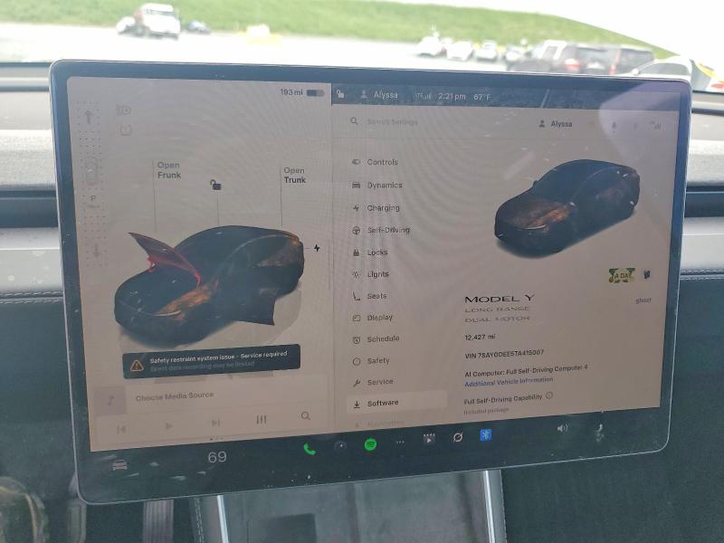 Aukcja sprzedaży 2026 Tesla Mdl Y, vin: 7SAYGDEE5TA415007, numer aukcji: 54999316