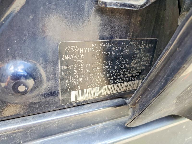 57915656 :رقم المزاد ، KM8SC73D65U954853 vin ، 2005 Hyundai Santa Fe مزاد بيع